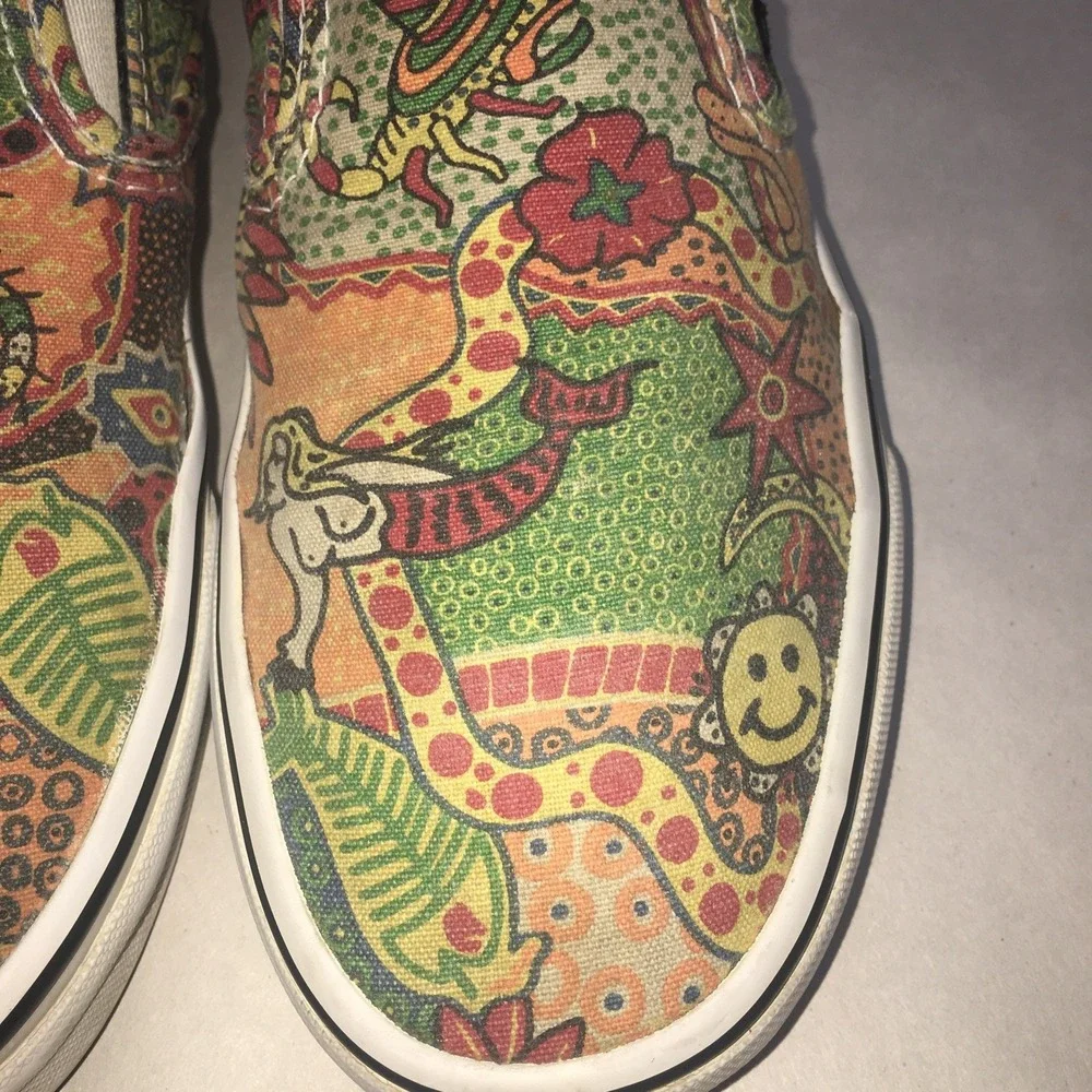 Vans Van Doren Multi Aborigi Skateboard Sneakers Mermaids Nautical Sz. M8, W9.5